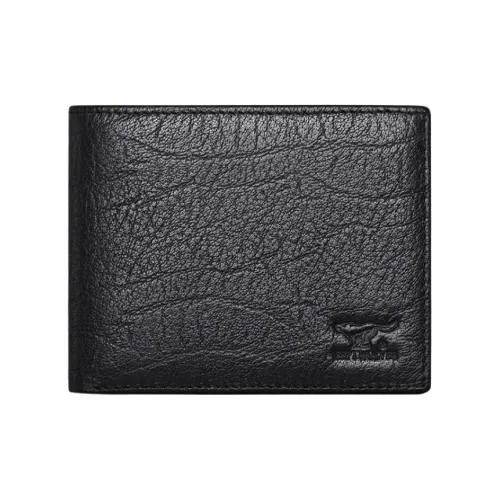 SEPTWOLVES Кошелек из коровьей кожи Мужской Черный