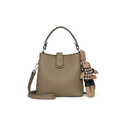 PT'SON Сумка через плечо из коровьей кожи, сумка обычная, женская, хаки/экрю