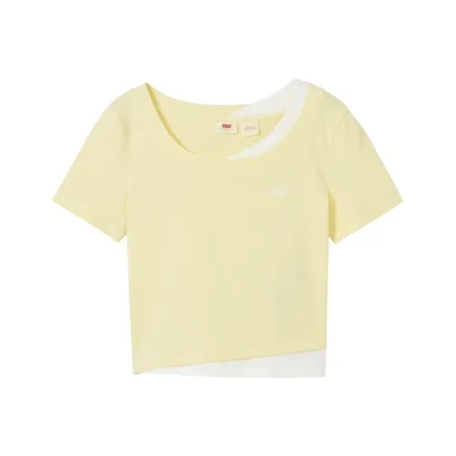 Levis Желто-белые Женские Футболки