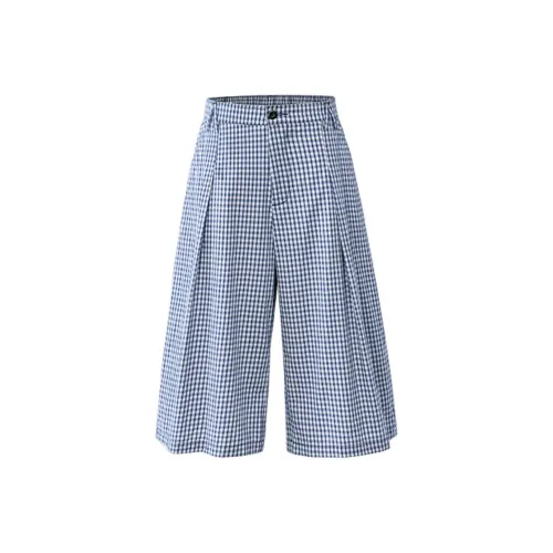 HYLHYL Синяя клетка Унисекс Повседневные шорты