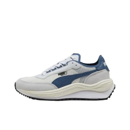 PUMA Rider Устойчивый к истиранию Низкий Топ Casual Унисекс Белый Синий