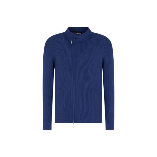 GIORGIO ARMANI Синий Мужской Кашемировый Свитер