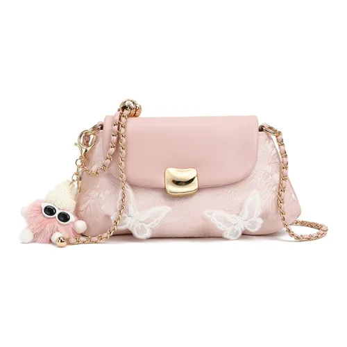 NOMK ПУ (полиуретан) Сумка через плечо Стандартная Женская Розовая