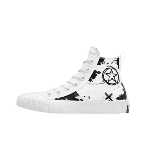 Конверс CTAS UNT1TL3D Износостойкие Высокие Кеды Унисекс Белые