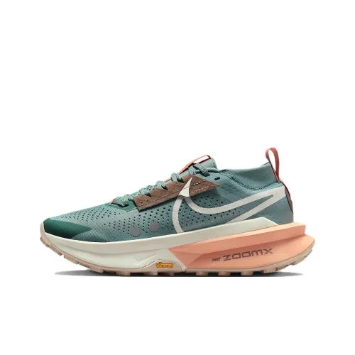 Nike Zegama 2 Амортизация Износостойкие Низкие Кроссовки для Бега Женские Зеленые