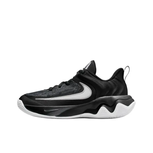 Nike Giannis Immortality 4 Амортизация Износостойкий Низкий Топ Детские Баскетбольные Кроссовки Черные Подростковые