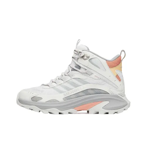 MERRELL MOAB SPEED 2 Водонепроницаемый и Износостойкий Высокий Топ Альпинистская Походная Обувь Женская Парово-Серый Цвет