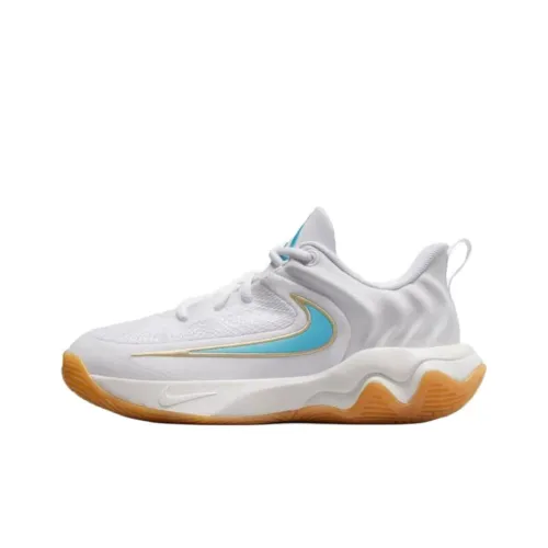 Nike Giannis Immortality 4 Устойчивый к истиранию Низкий Топ Детские Баскетбольные Кроссовки Белый Подростки