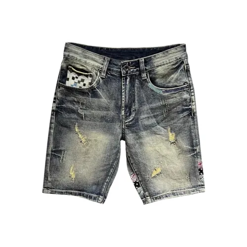 GEOGRE ALEX Blue Men's Denim Shorts GEOGRE ALEX Синий Мужские Джинсовые Шорты