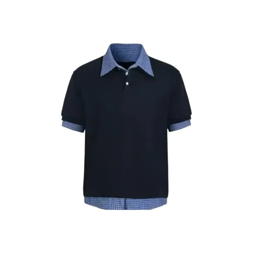 HLPT Темно-синий Унисекс Поло