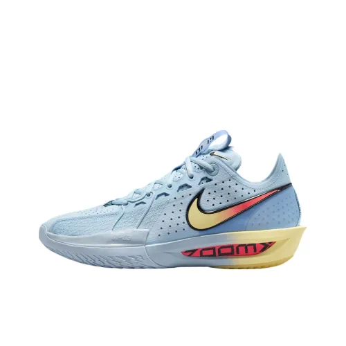 Nike Air Zoom G.T. Cut 3 Устойчивый к истиранию Дышащие Низкие Баскетбольные кроссовки Унисекс Ледниково-голубой