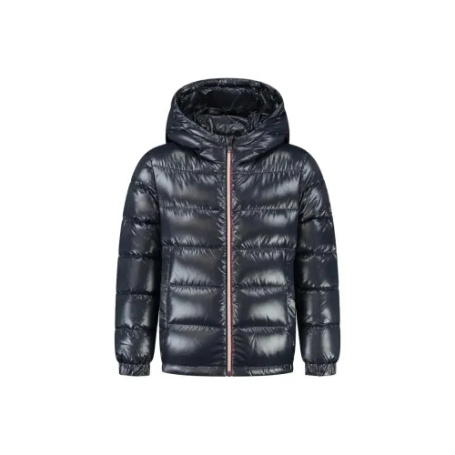 Moncler Хлопковый пуховик Синий Детский