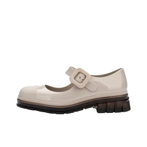 Melissa Июнь Грубый каблук Туфли Мэри Джейн Женские Бежевый