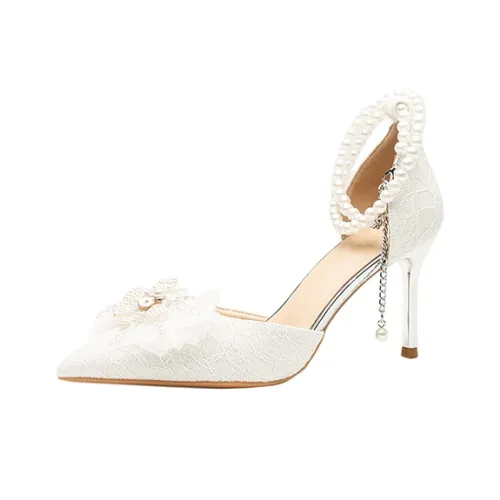 Zubumei Узкий каблук Высокие каблуки Женские Белые