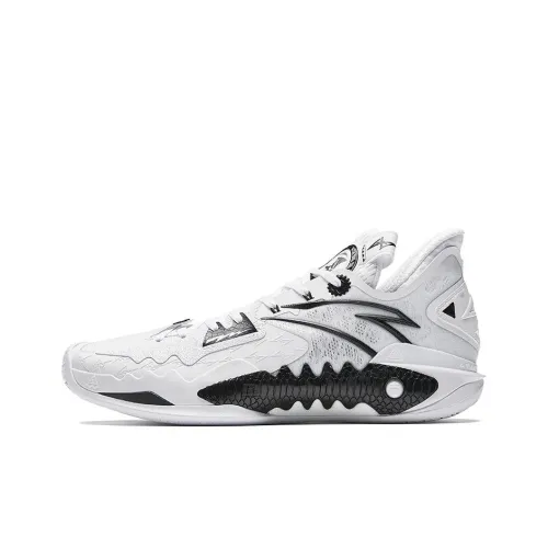 ANTA Shock Wave 5 Баскетбольные кроссовки Низкий топ Белый черный Мужской