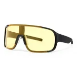 Черная оправа с прозрачными линзами и желтым цветом