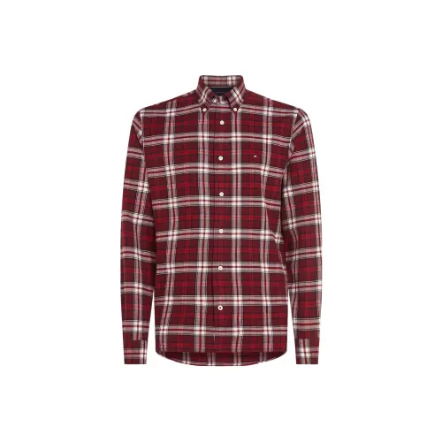 Tommy Hilfiger Red Men's Shirts Томми Хилфигер Красные Мужские Рубашки