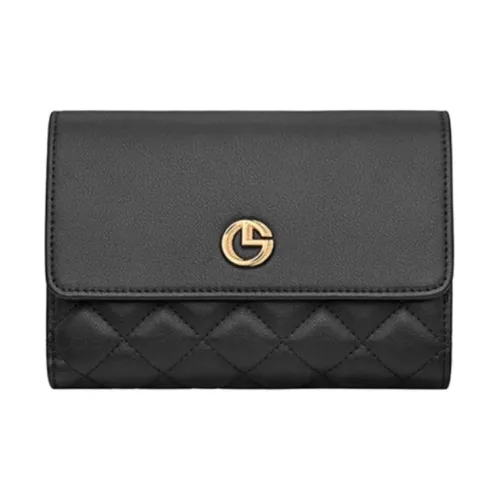 GOLDLION Коровья кожа Монетница Кошелек Женские Черный