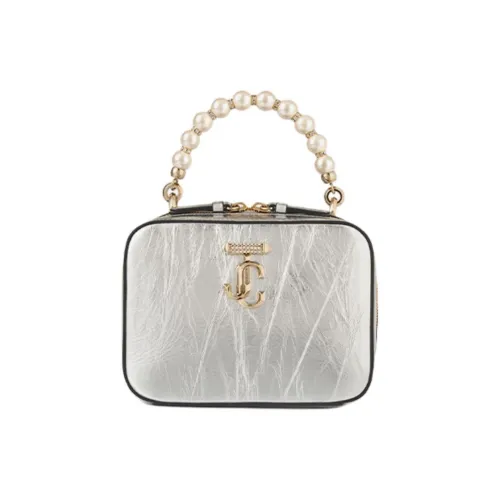 Jimmy Choo Avenue Коровья кожа Через плечо Сумка Маленькая Женская Серебряный и Светлый Золото