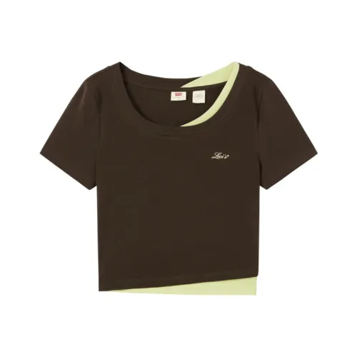 Levis Черно-зеленые Женские футболки