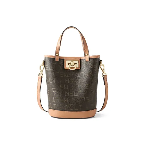 MashaLanti PVC Одно Плечо Сумка Женская Кофейно-Чай Коричневый