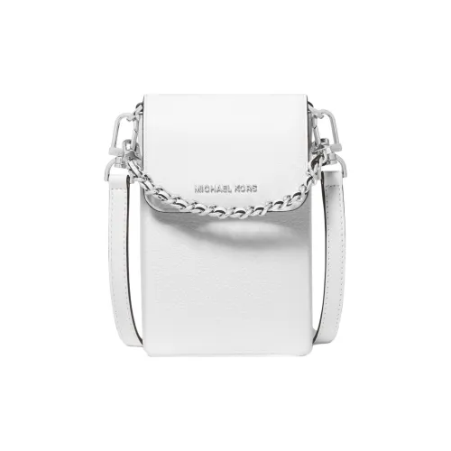 MICHAEL KORS Jet Set Чехол для телефона из коровьей кожи Сумка через плечо Маленькая Женская Белая