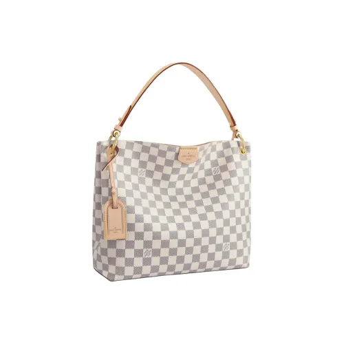 LOUIS VUITTON Graceful Холст Сумка Средняя Женская Белая