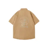 [Охлаждающий, Дышащий] Хаки (B Розовое Цветение, Спина с Логотипом)