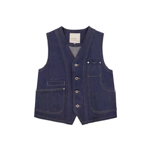 Noiselet Свободный крой Винтаж Без рукавов Пальто Женское