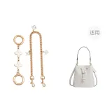 [Белый комплект из двух частей] Четырехлистный клевер, удлинительная цепочка 12 см + декоративная цепочка с клевером 45 см