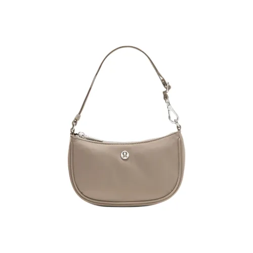 lululemon Нейлоновая Сумка через плечо Мини Женская Теплая Коричневая Серая