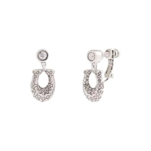 COACH Стекло Нижняя заколка On Серьги Женские Серебряные