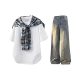 Белый + Грязно-желтый