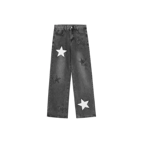 GOODHENLCE Темно-серые Унисекс Джинсы