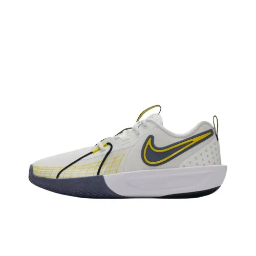 Nike G.T. Cut 3 Устойчивый к истиранию Низкий Топ Детские Баскетбольные Кроссовки Белый Синий Подростки