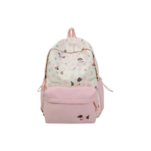 GEERDUN Nylon Backpack Standard Women's Black Pink Yellow Light Green Light Blue