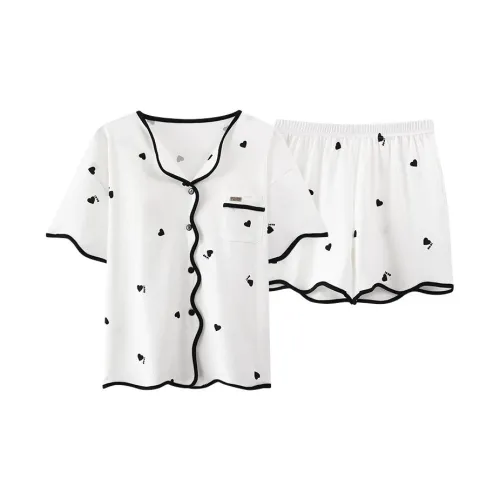 JinShaLa Короткий комбинезон с короткими рукавами и воротником-шаль женский