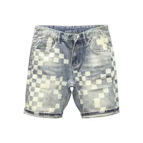 GEOGRE ALEX Blue Men's Denim Shorts GEOGRE ALEX Синий Мужские Джинсовые Шорты