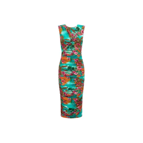 Roberto Cavalli SS224 Без рукавов Платье Женское Фуксия