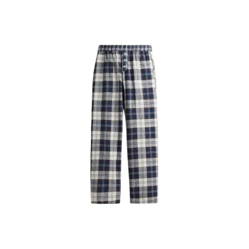 H&M Темно-синие/Клетчатые Женские Пижамные Брюки