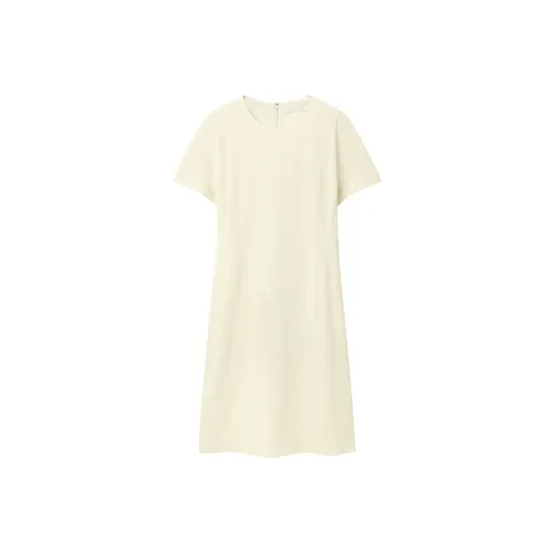 OVV Желто-кремовый Женские Короткие Платья с Рукавами