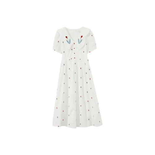 SECFLY OFFICIAL Короткий рукав Платье Женское