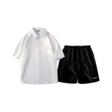 White (Y Lucky Line Логотип на груди) + Black (Y Lucky Line Логотип на передней части левой стороны штанов)