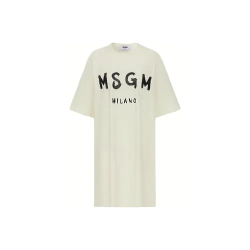 MSGM Женские Платья с Коротким Рукавом