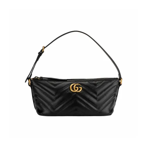 GUCCI GG Marmont Кожа Сумка Сумка через плечо Женская Черная