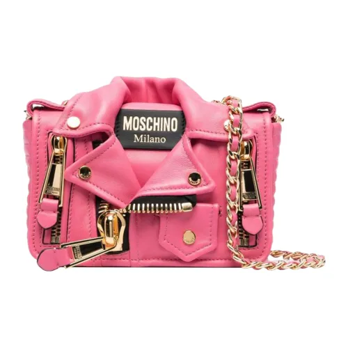 MOSCHINO Телячья кожа Сумка через плечо Стандартная Женская Розовая