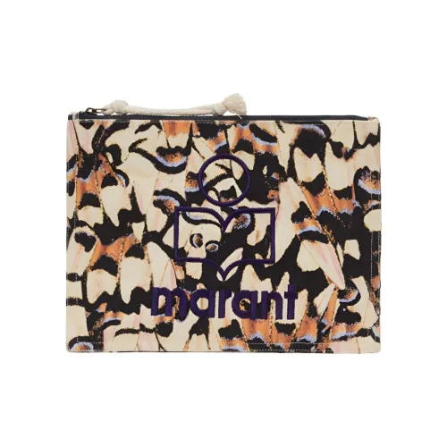 ISABEL MARANT Netia Хлопок Клатч Маленький Женский Бежевый