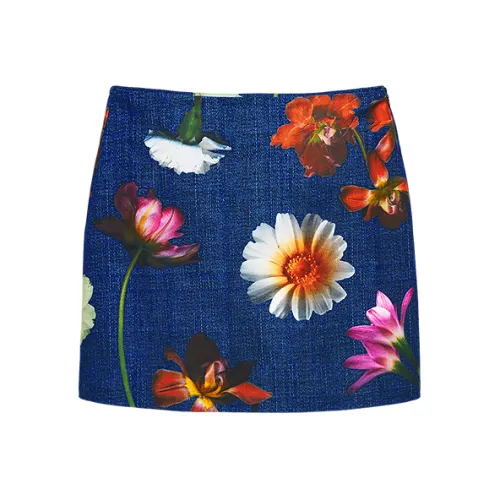 Desigual Джинсовые короткие юбки женские, цвет ночной синий