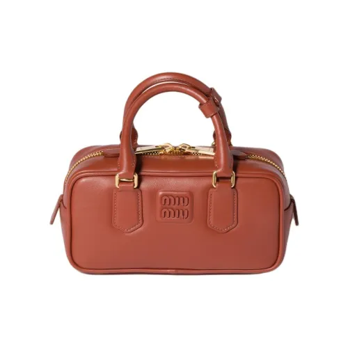 MIU MIU Arcadie series Коровья кожа Одно плечо Сумка Женские Ржавый