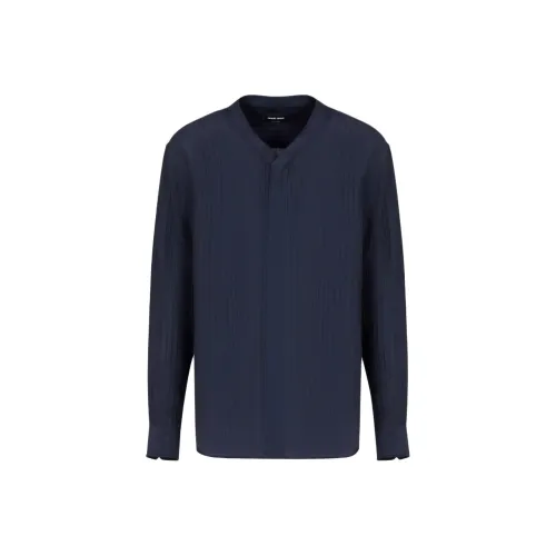 GIORGIO ARMANI Blue Men's Shirts GIORGIO ARMANI Синие Мужские Рубашки